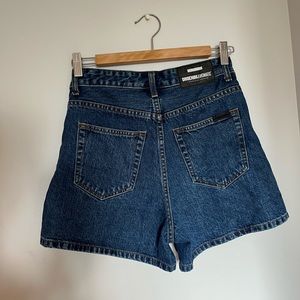 High waisted jean shorts